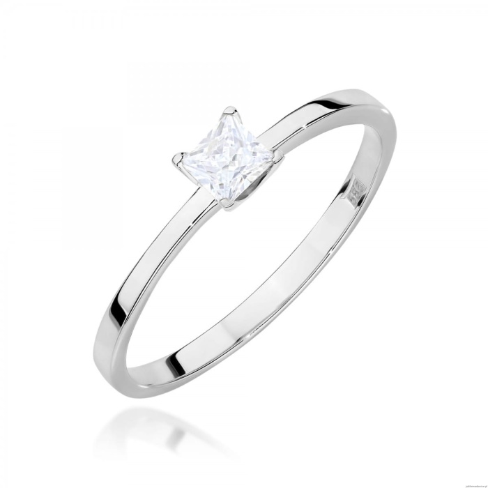 Pierścionek W0587 Diament 0,30ct białe złoto 375