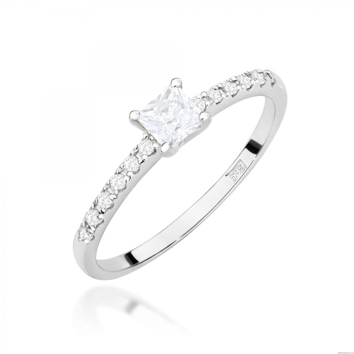 Pierścionek W0589 Diament 0,30ct białe złoto 375