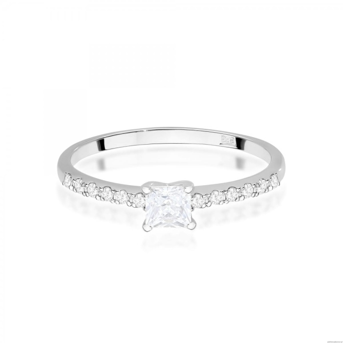Pierścionek W0589 Diament 0,30ct białe złoto 375