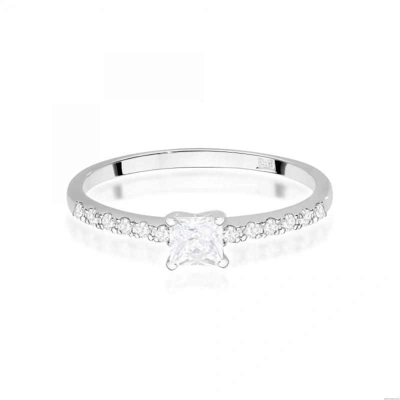Pierścionek W0589 Diament 0,30ct białe złoto 375