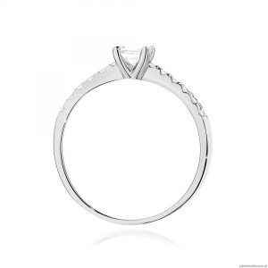 Pierścionek W0589 Diament 0,30ct białe złoto 375