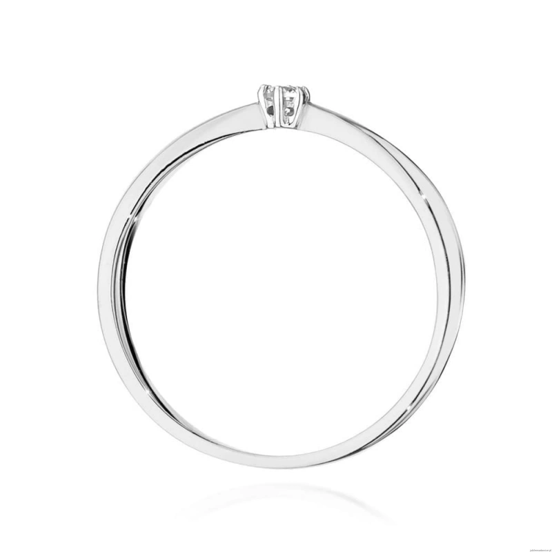 Pierścionek W0501 Diament 0,04ct białe złoto 375