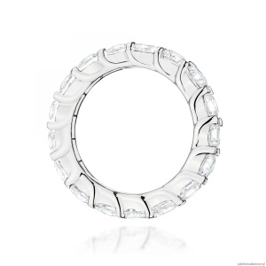Pierścionek W0516 z diamentami laboratoryjnymi białe złoto 375