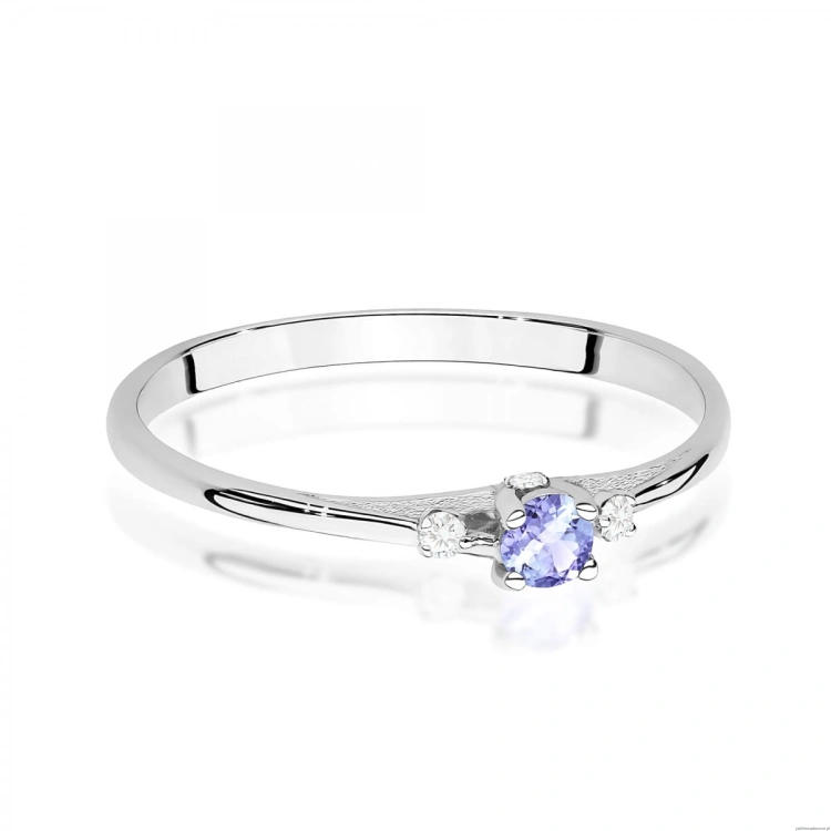 Pierścionek W0614 Tanzanit 0,15ct białe złoto 375