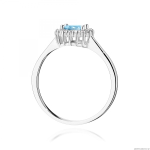 Pierścionek W0572 Topaz Swiss 0,50ct białe złoto 375