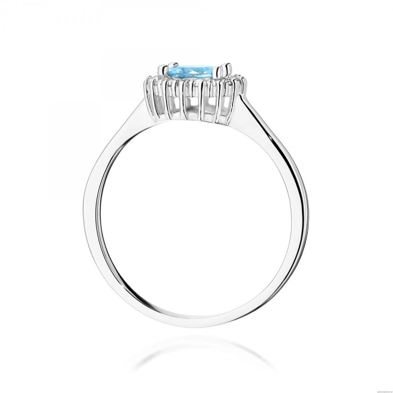Pierścionek W0572 Topaz Swiss 0,50ct białe złoto 375