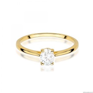 Pierścionek W0581 Diament 0,30ct żółte złoto 375