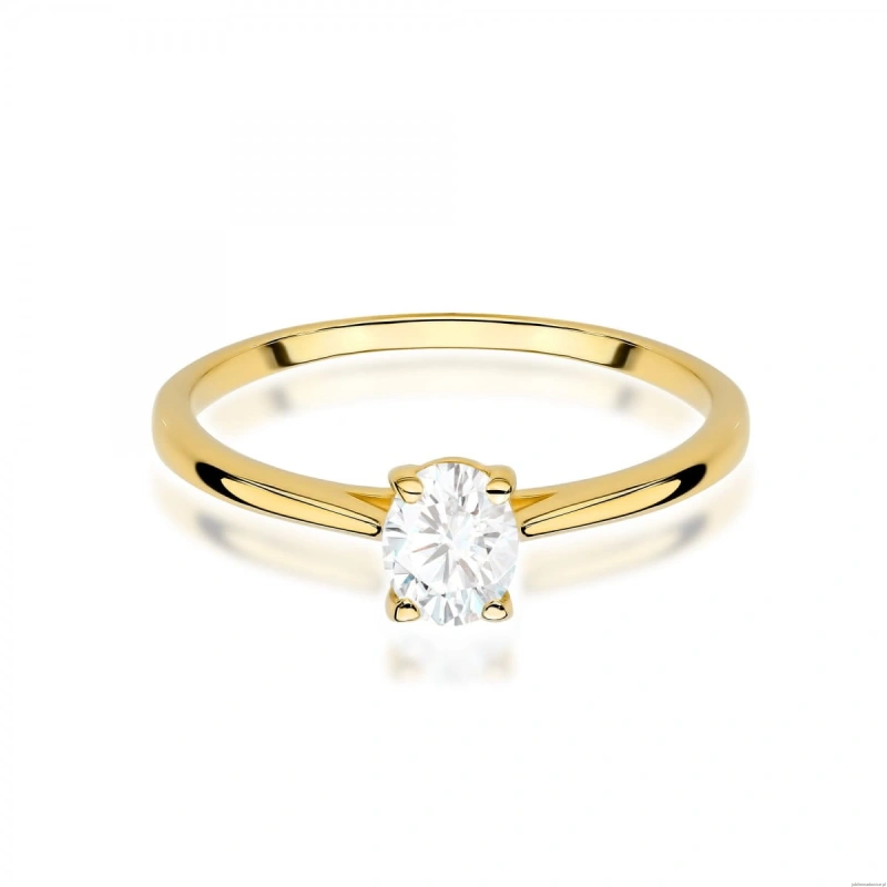 Pierścionek W0581 Diament 0,30ct żółte złoto 375