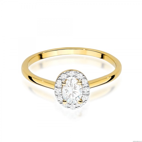 Pierścionek W0583 0,30ct żółte złoto 375