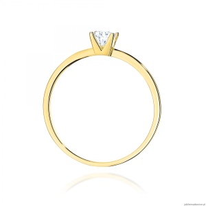 Pierścionek W0587 Diament 0,30ct żółte złoto 375