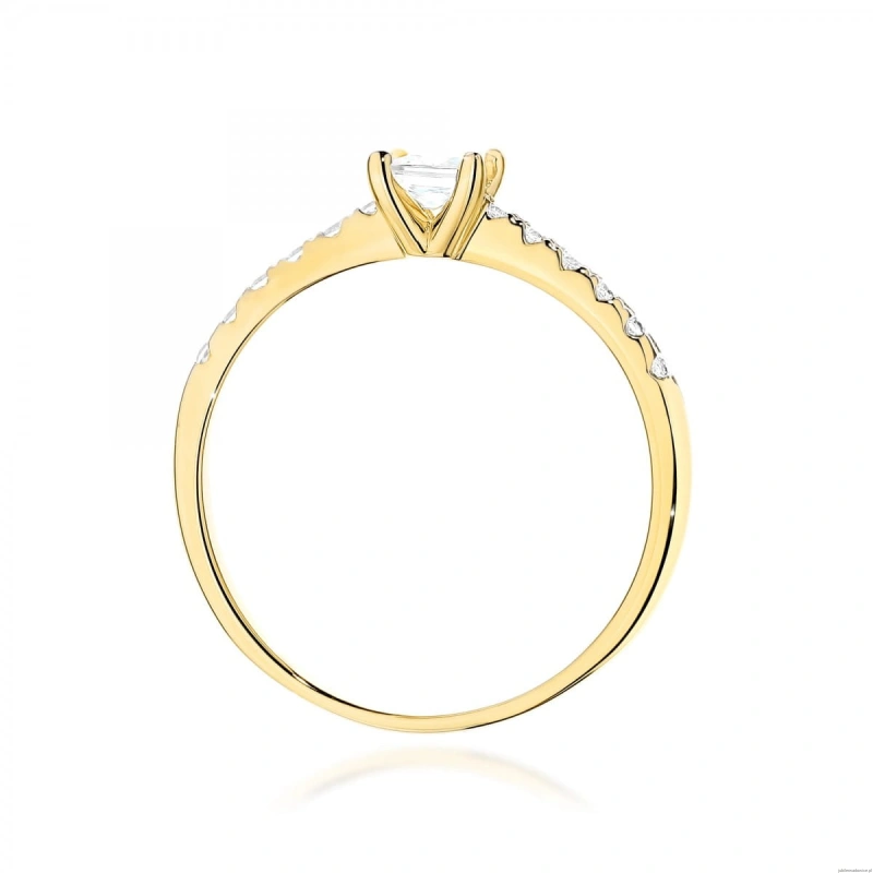 Pierścionek W0589 Diament 0,30ct żółte złoto 375