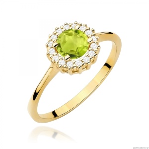 Pierścionek W0572 Oliwin 0,60ct żółte złoto 375
