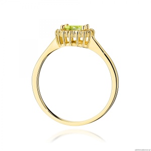 Pierścionek W0572 Oliwin 0,60ct żółte złoto 375