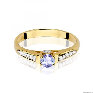 Pierścionek W0016 Tanzanit 0,35ct żółte złoto 375