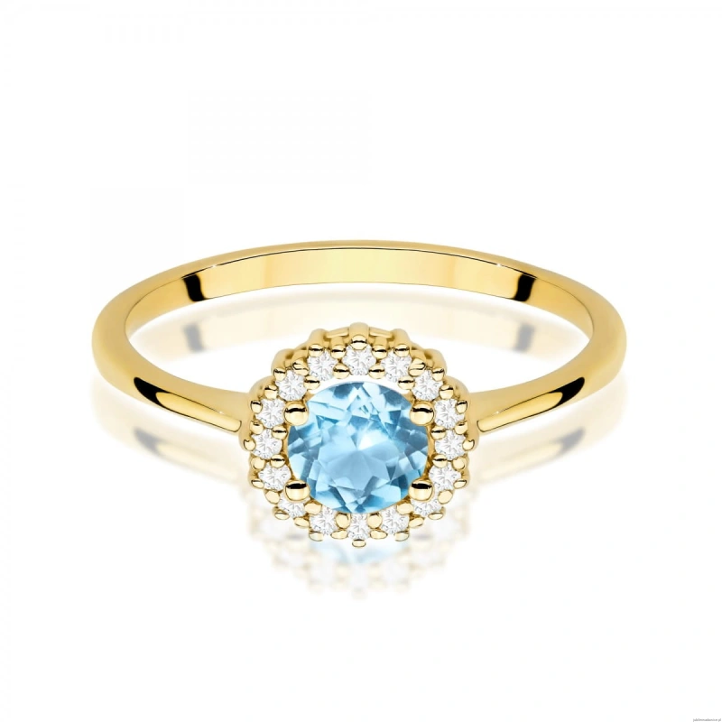 Pierścionek W0572 Topaz Swiss 0,50ct żółte złoto 375