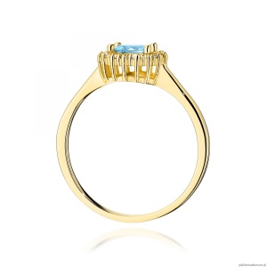 Pierścionek W0572 Topaz Swiss 0,50ct żółte złoto 375