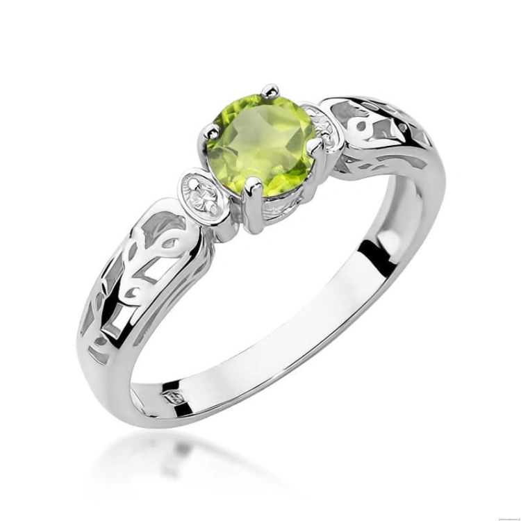 Pierścionek W0014 Oliwin 0,60ct białe złoto 375