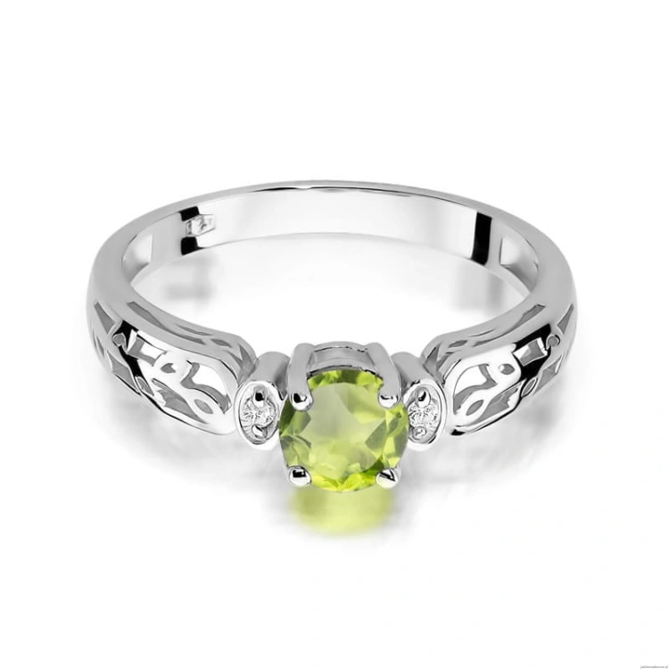 Pierścionek W0014 Oliwin 0,60ct białe złoto 375