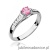Pierścionek W0016 Różowy Topaz 0,30ct białe złoto 375