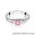 Pierścionek W0016 Różowy Topaz 0,30ct białe złoto 375