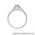Pierścionek W0016 Różowy Topaz 0,30ct białe złoto 375