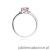 Pierścionek W0039 Różowy Topaz 0,65ct białe złoto 375