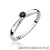 Pierścionek W0045 Czarny Diament 0,12ct białe złoto 375