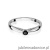 Pierścionek W0045 Czarny Diament 0,12ct białe złoto 375