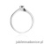Pierścionek W0045 Czarny Diament 0,12ct białe złoto 375