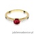 Pierścionek W0066 Granat 0,60ct żółte złoto 375