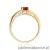 Pierścionek W0066 Granat 0,60ct żółte złoto 375