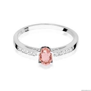 Pierścionek W0067 Morganit 0,40ct białe złoto 375