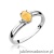 Pierścionek W0068 Cytryn 0,60ct białe złoto 375