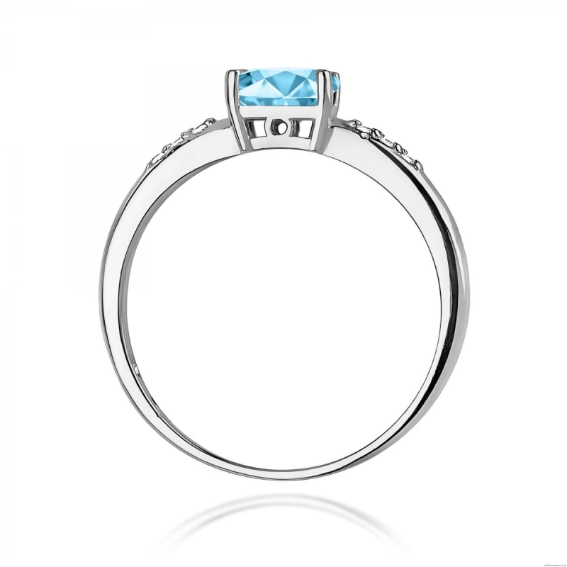 Pierścionek W0077 Topaz Swiss 0,50ct białe złoto 375