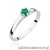 Pierścionek W0222 Szmaragd 0,15ct białe złoto 375