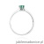 Pierścionek W0222 Szmaragd 0,15ct białe złoto 375