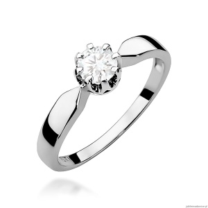 Pierścionek W0228 Diament 0,50ct białe złoto 375