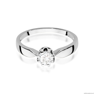 Pierścionek W0228 Diament 0,50ct białe złoto 375