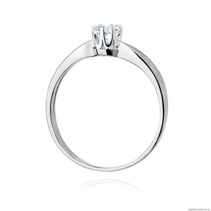 Pierścionek W0228 Diament 0,50ct białe złoto 375