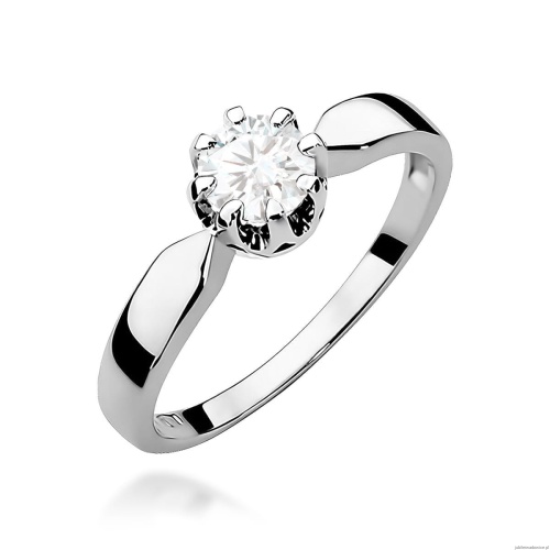 Pierścionek W0228 Diament 0,70ct białe złoto 375