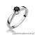 Pierścionek W0228 Czarny Diament 0,30ct białe złoto 375