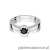 Pierścionek W0228 Czarny Diament 0,30ct białe złoto 375