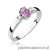 Pierścionek W0264 Ametyst 0,40ct białe złoto 375