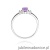 Pierścionek W0264 Ametyst 0,40ct białe złoto 375