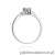Pierścionek W0301 Ametyst 0,40ct białe złoto 375