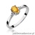 Pierścionek W0301 Cytryn 0,60ct białe złoto 375