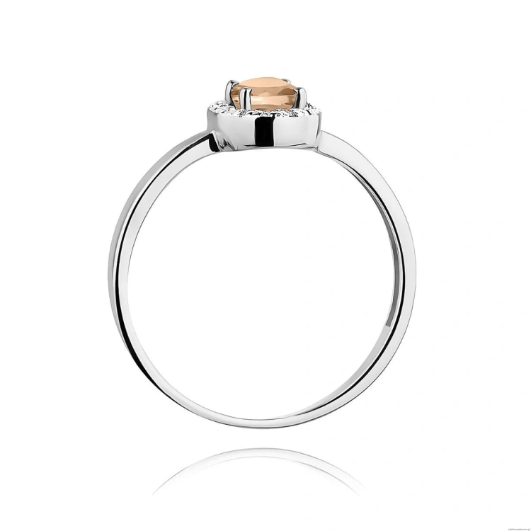 Pierścionek W0330 Morganit 0,40ct białe złoto 375