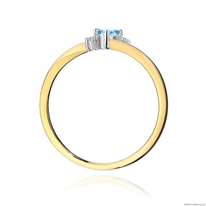 Pierścionek W0346 Topaz Swiss 0,15ct żółte złoto 375