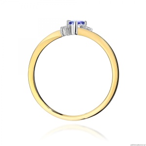 Pierścionek W0346 Tanzanit 0,15ct żółte złoto 375