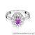 Pierścionek W0354 Ametyst 0,40ct białe złoto 375